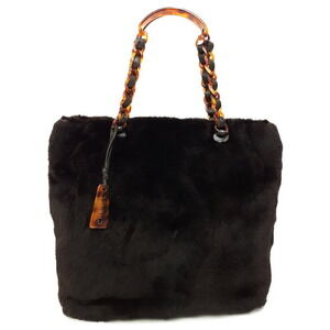 CHANEL Fur Chain Tote Bag